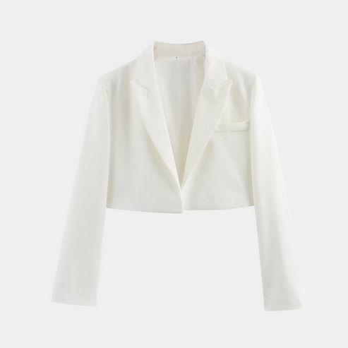 Drune | Cropped Blazerjacke Maßgeschneiderte Langarm Open Front
