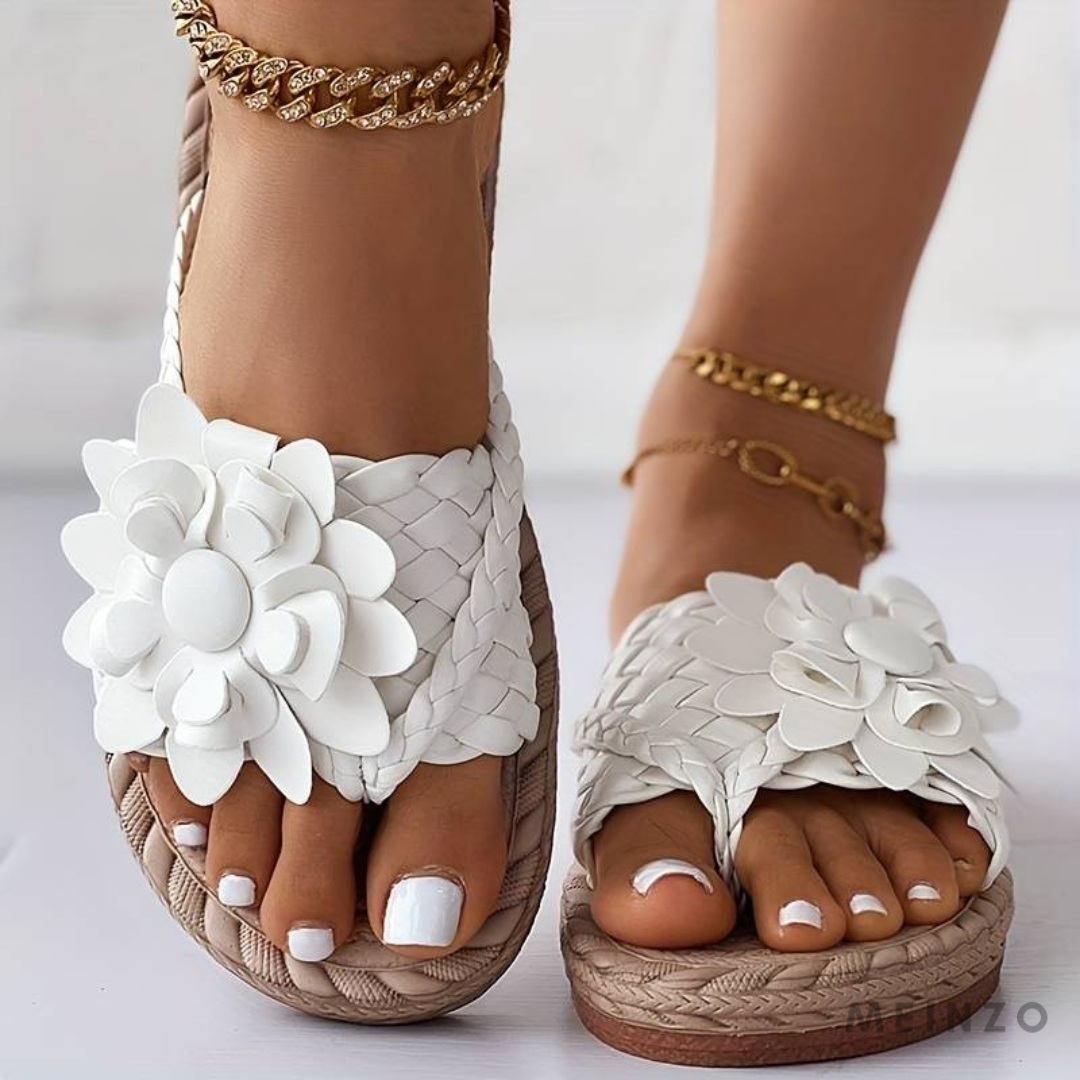 Drune | Damen-Sandalen mit Offener Zehenspitze und Eleganten Geflochtenen Riemen