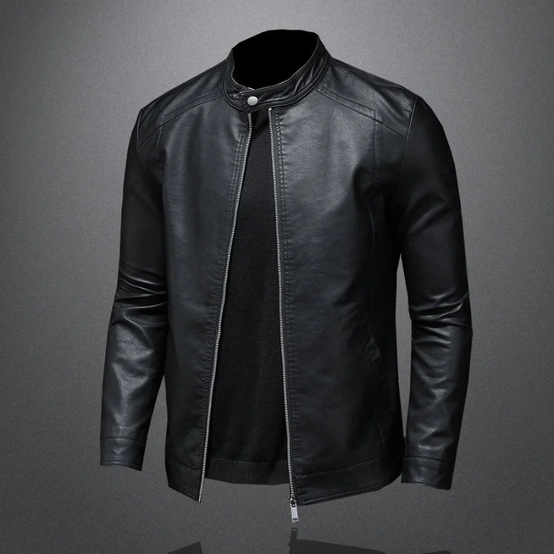 Drune | Slim Fit Wasserdichte Schwarze Motorradjacke Für Herren
