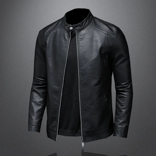 Drune | Slim Fit Wasserdichte Schwarze Motorradjacke Für Herren