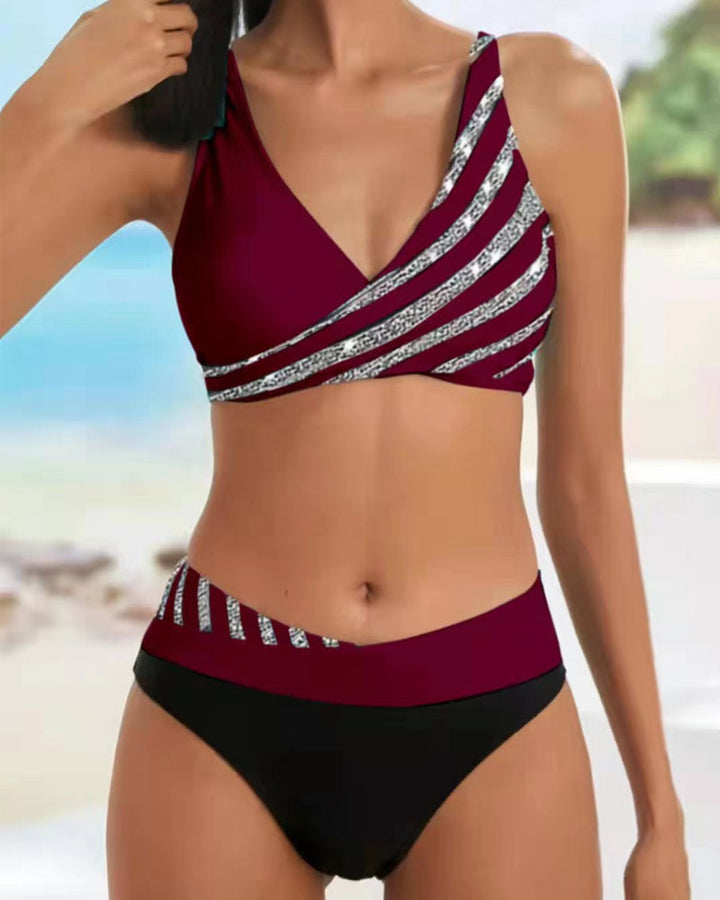 Drune Bikini-Set mit Aufdruck