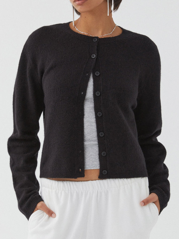Drune | Bunter Unifarbener Damen-Cardigan