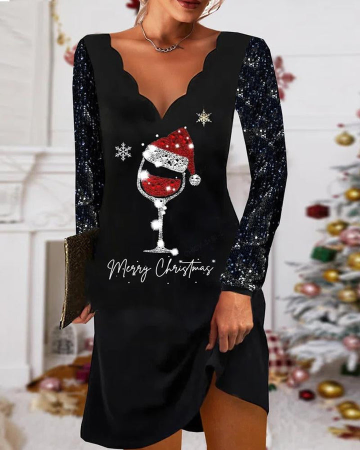 Drune | Bequem Chic V-Ausschnitt Cheer Dress