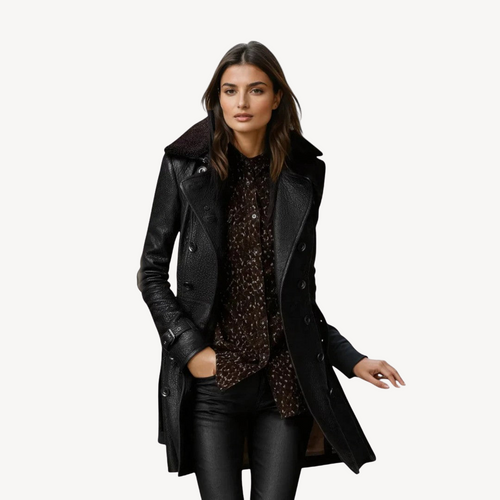 Drune | Damen Leder-Trenchcoat