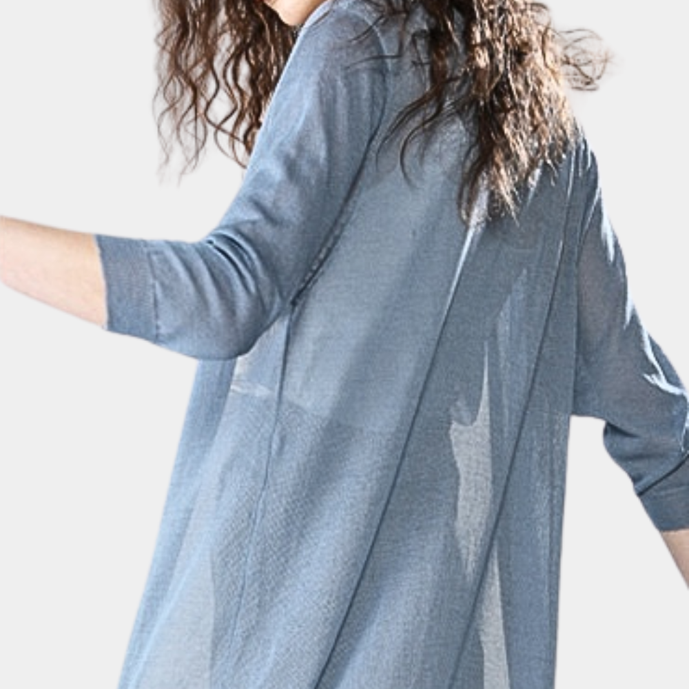 Drune | Damen Lange Weste Elegant Und Leicht Sommer Strickjacke Für Frauen