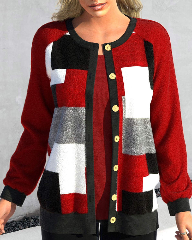 Drune | Cardigan mit Farbblock