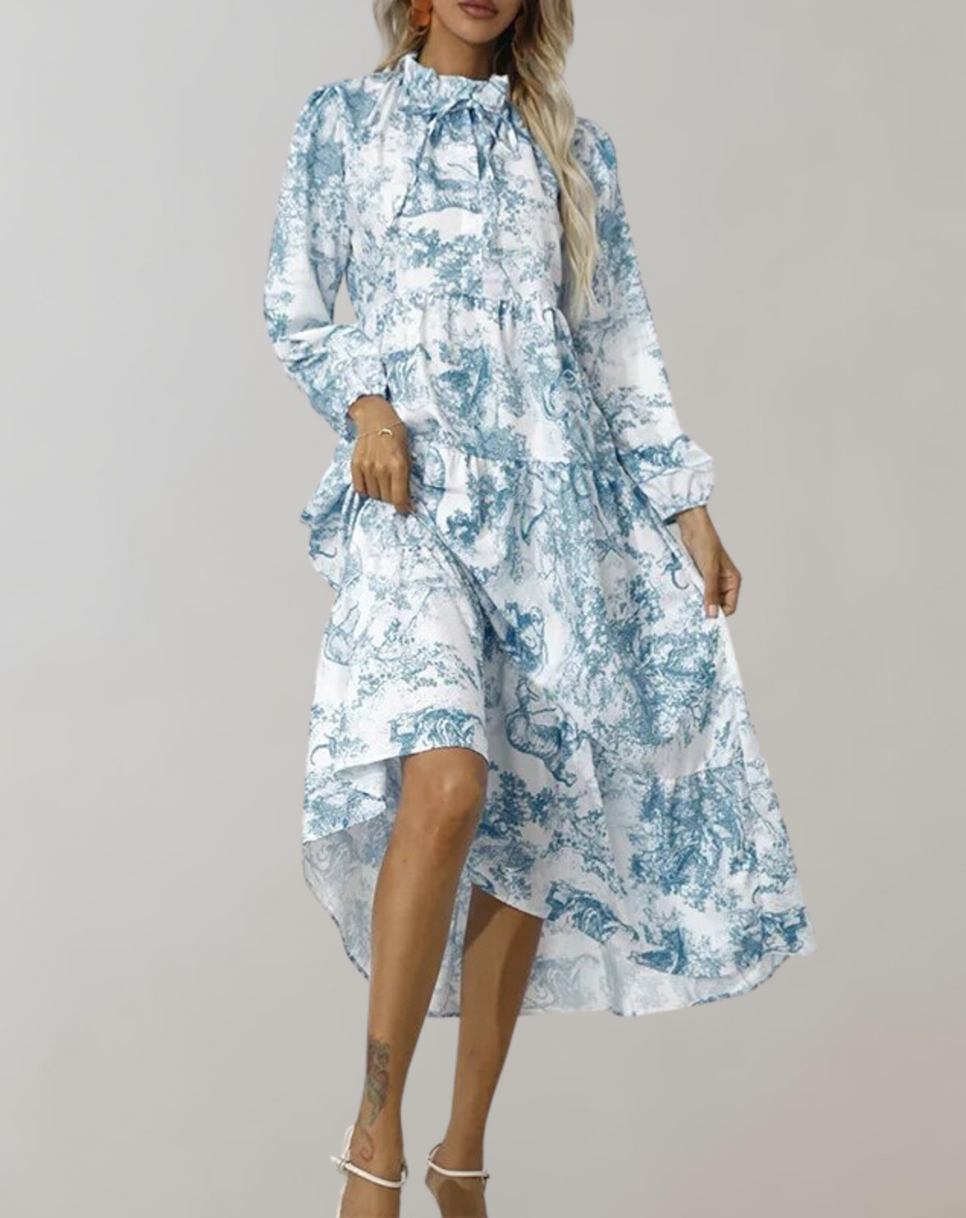 Drune - Neue Langarm Frauen Midi-Kleid