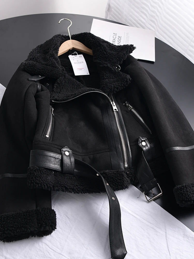 Drune | Damen Winterjacke aus Wildleder