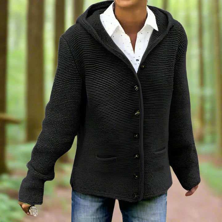 Drune | Vintage Kapuzenstrickmantel