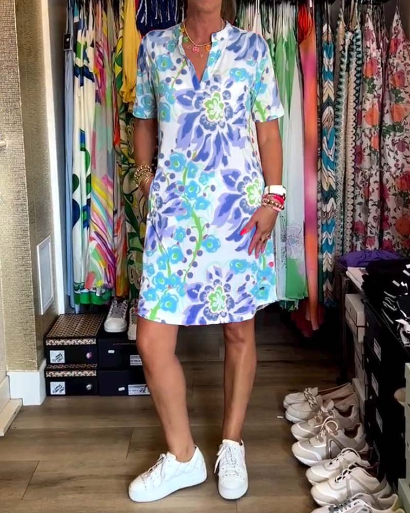 Drune | Frauen Blumenmuster Kleid