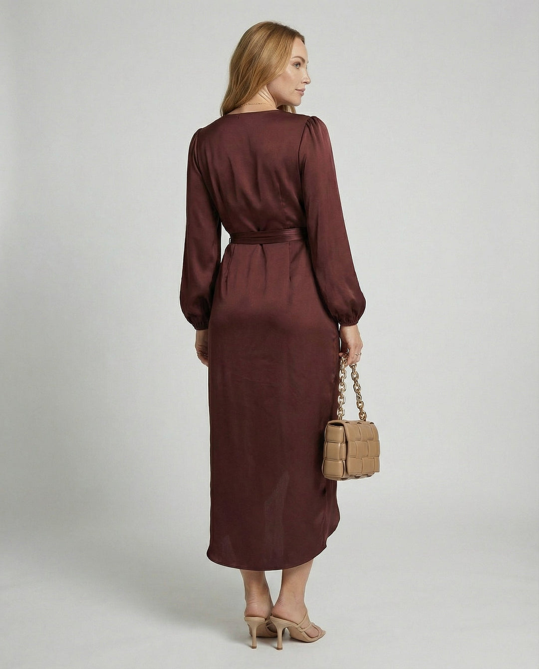 Elegantes Wickelkleid Damen Midi | Heidi-Mode