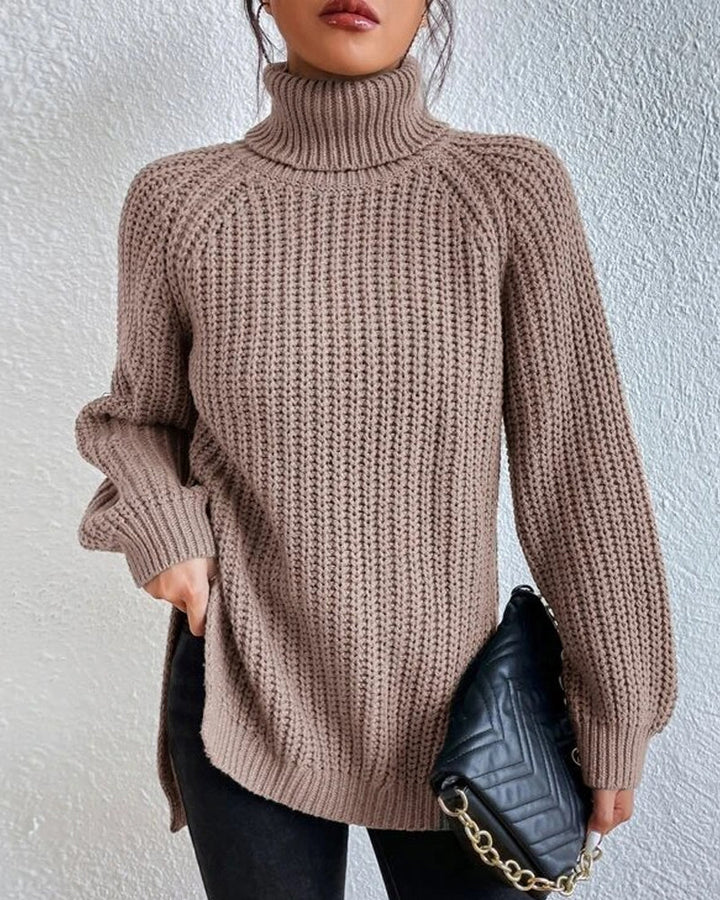 Drune | Pullover - Damen Herbst Strick Rollkragen mit lockerer Passform