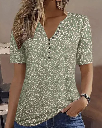 Drune | Bezaubernde Bluse mit Blumenmuster und V-Ausschnitt