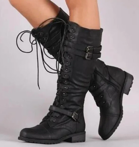 Drune | Retro-Schnürstiefel mit Schnalle