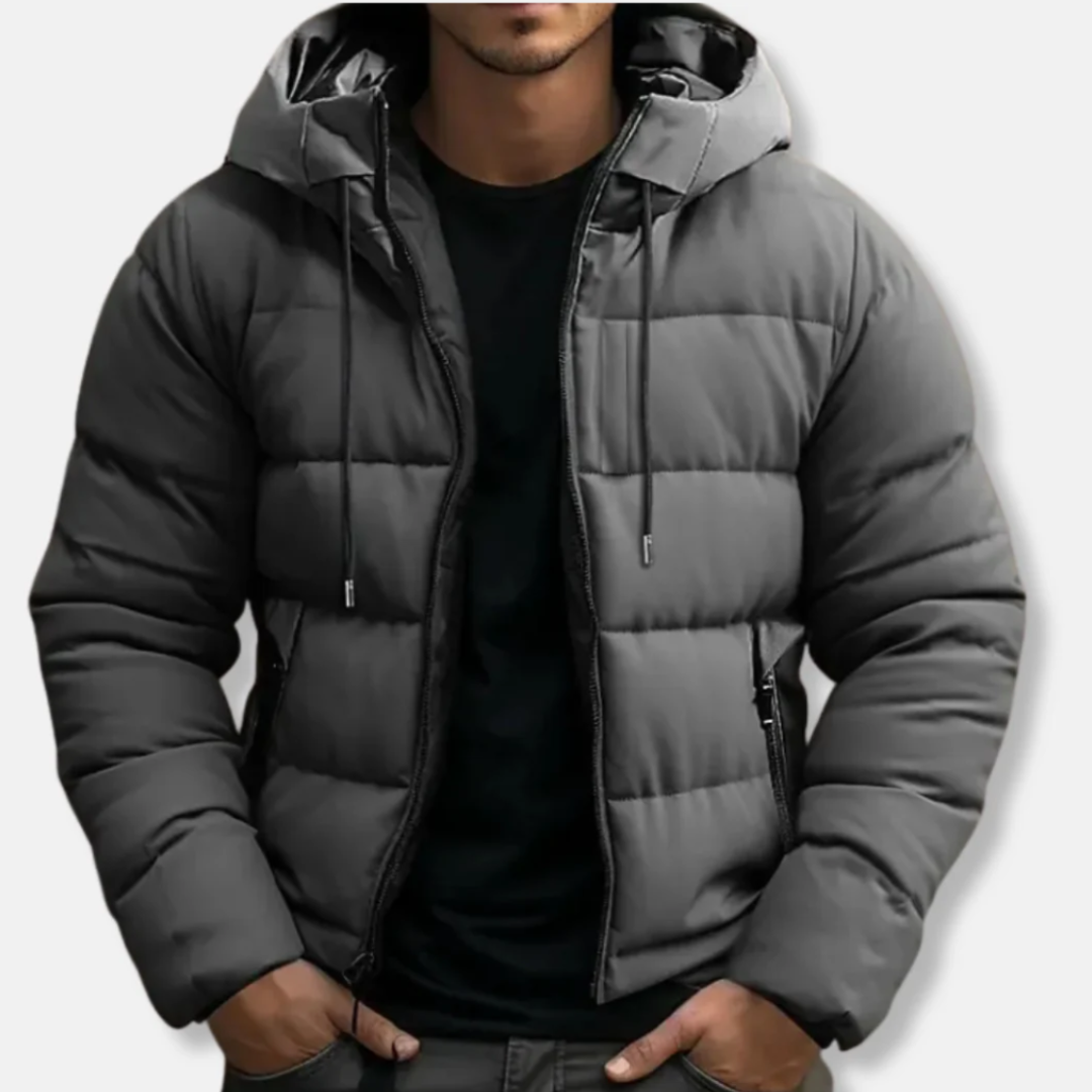Drune | Gequiltete Kapuzen-Pufferjacke - Mit Kordelzug Kapuze Reißverschluss Pufferjacke