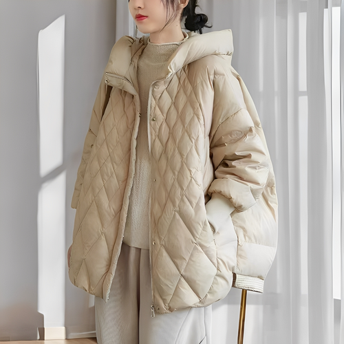 Drune | Lässiger Winter-Daunenmantel mit Reißverschluss für Damen