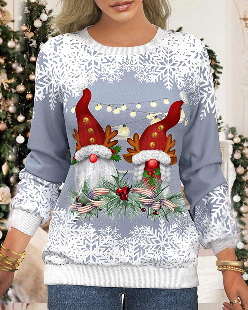 Drune | Sweatshirt mit Raglanärmeln Im Weihnachtsmotiv