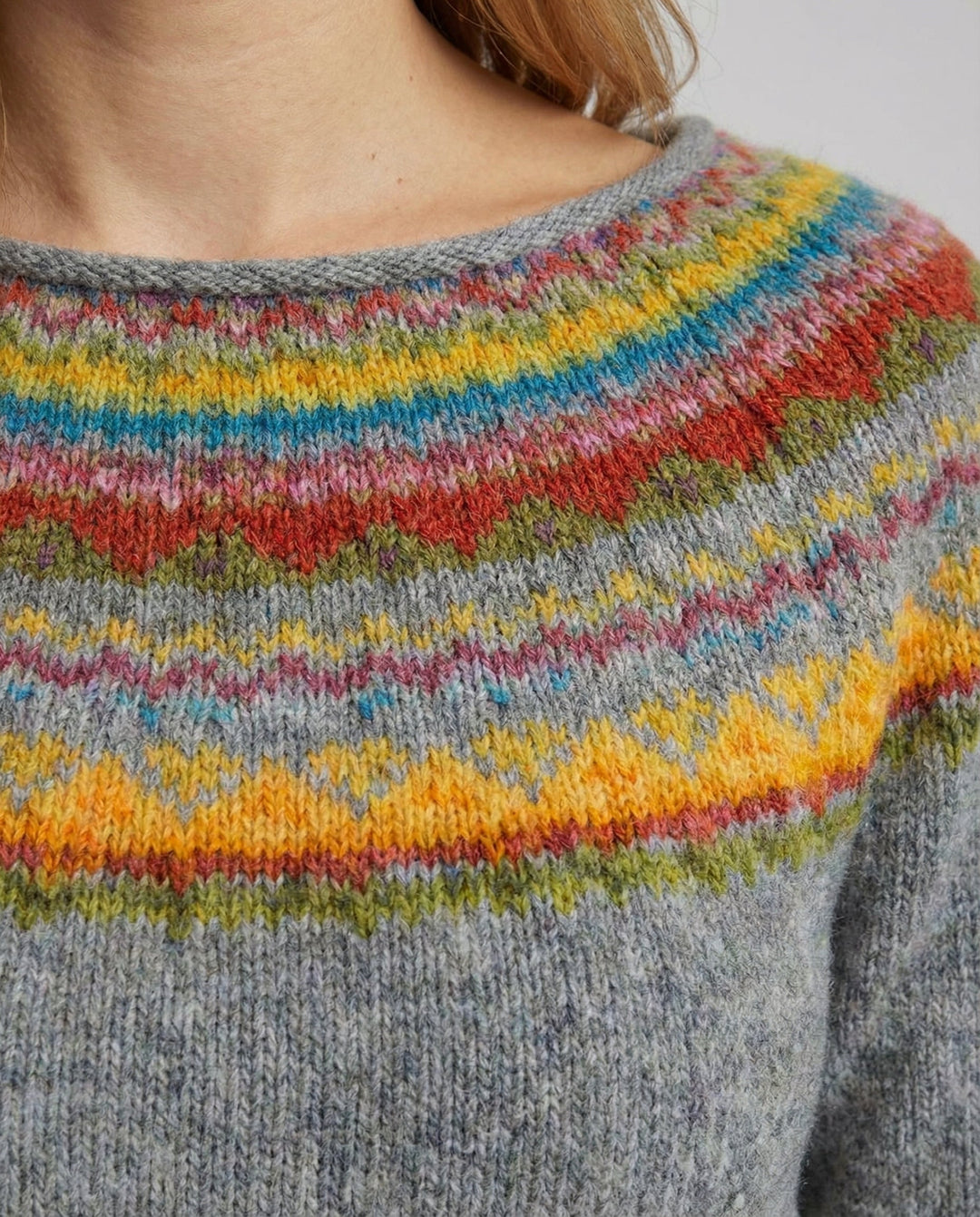 Retro Print Langarmpullover | Drune