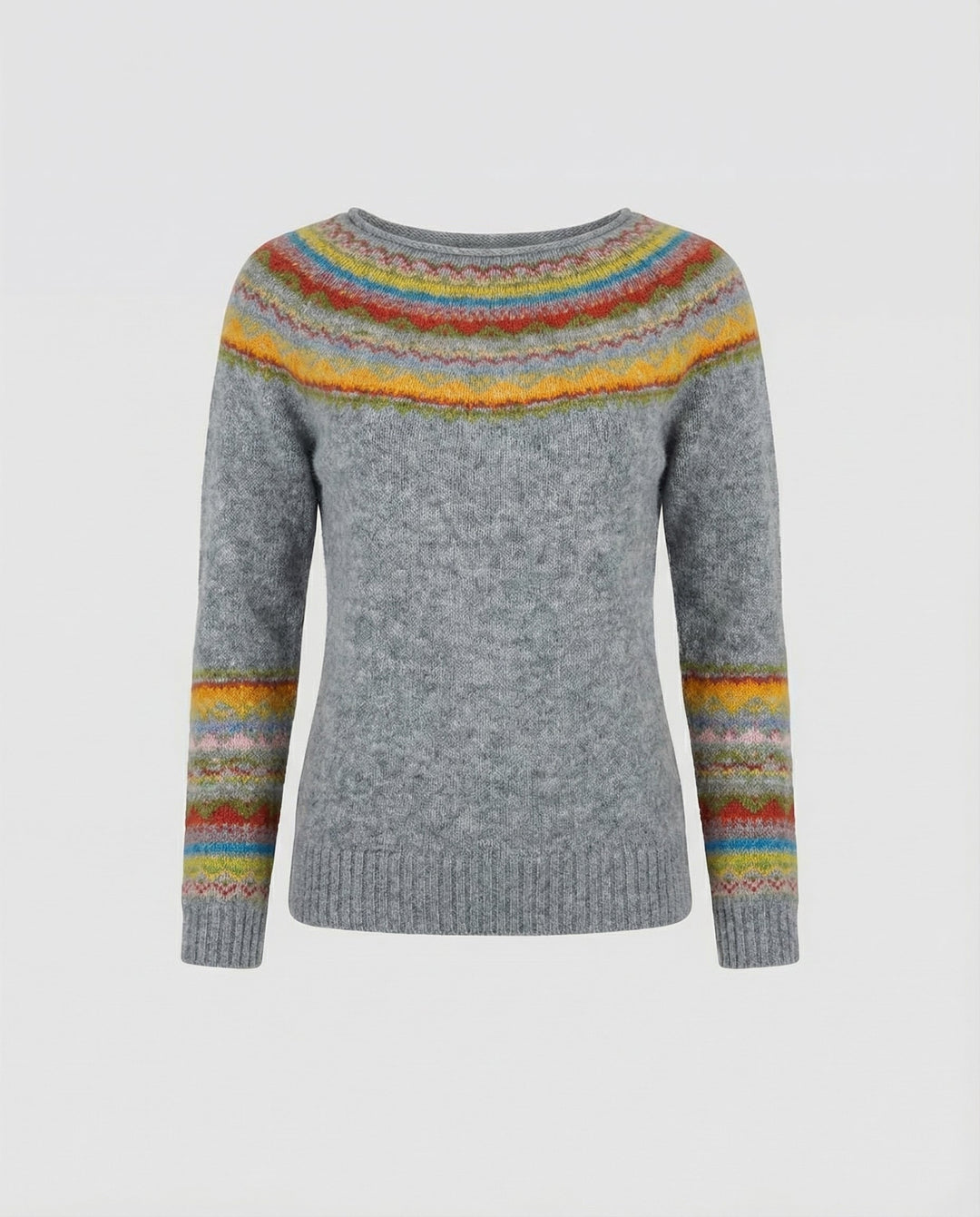 Retro Print Langarmpullover | Drune