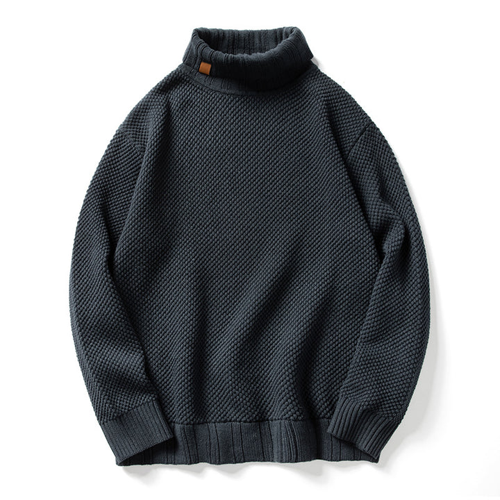 Herren-Strickpullover mit Rollkragen im Retro-Stil