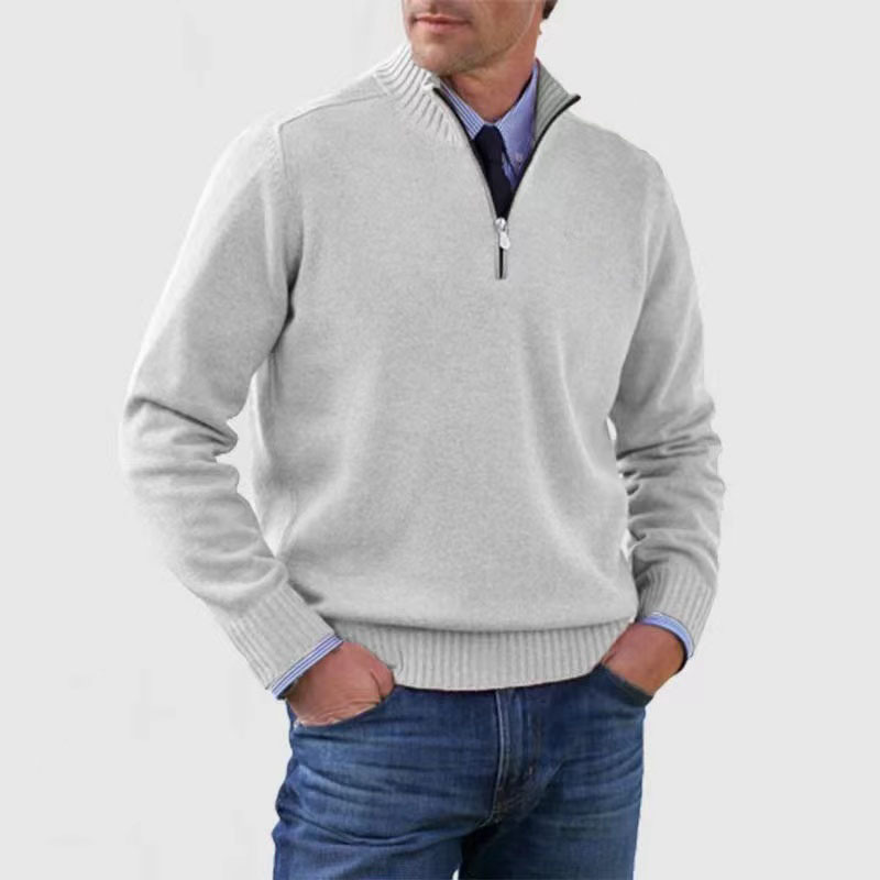 Drune | Eleganter Pullover für Herren mit halbem Reißverschluss
