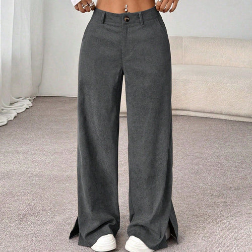 Retro Cord-Hose mit geradem Bein