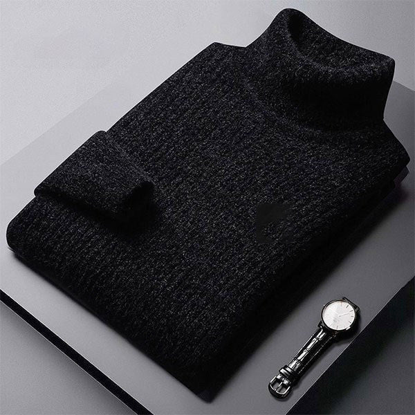 Herren-Winterpullover, gefüttert, mit Rollkragen