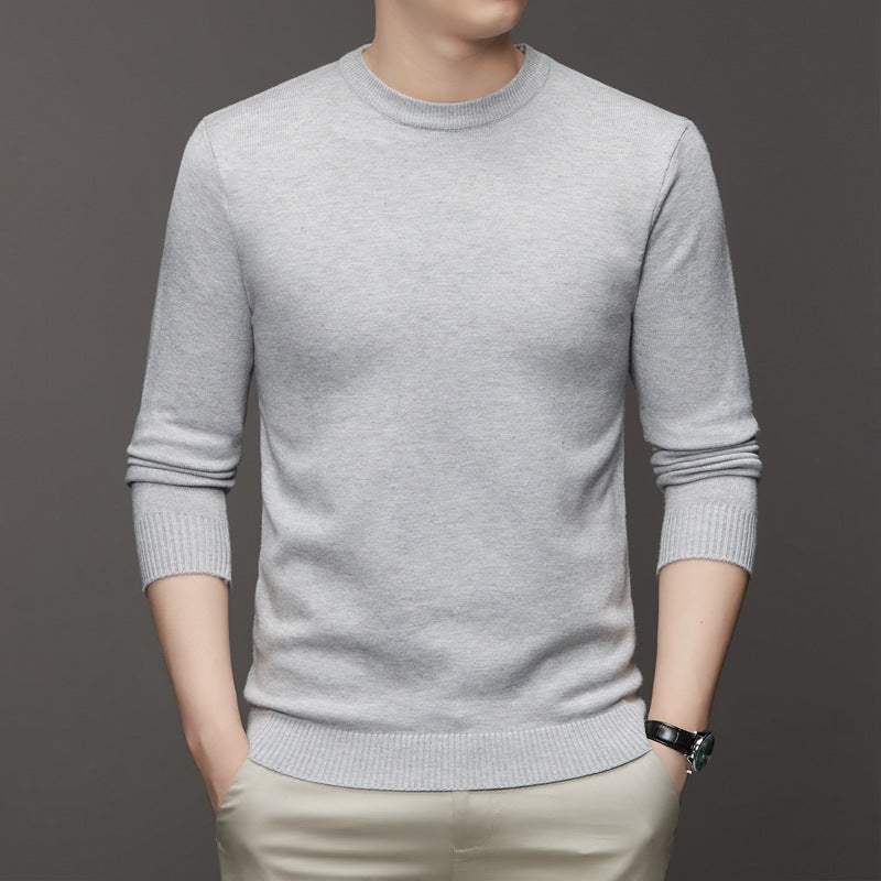 Herren-Strickpullover, Stehkragen, schmale Passform