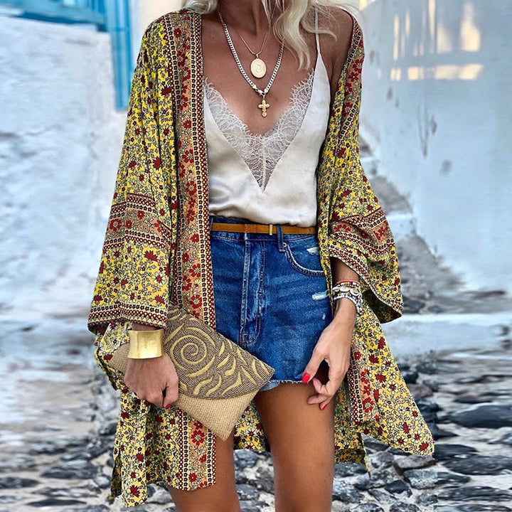 Drune | Trendy Boho Damen Cardigan mit Muster