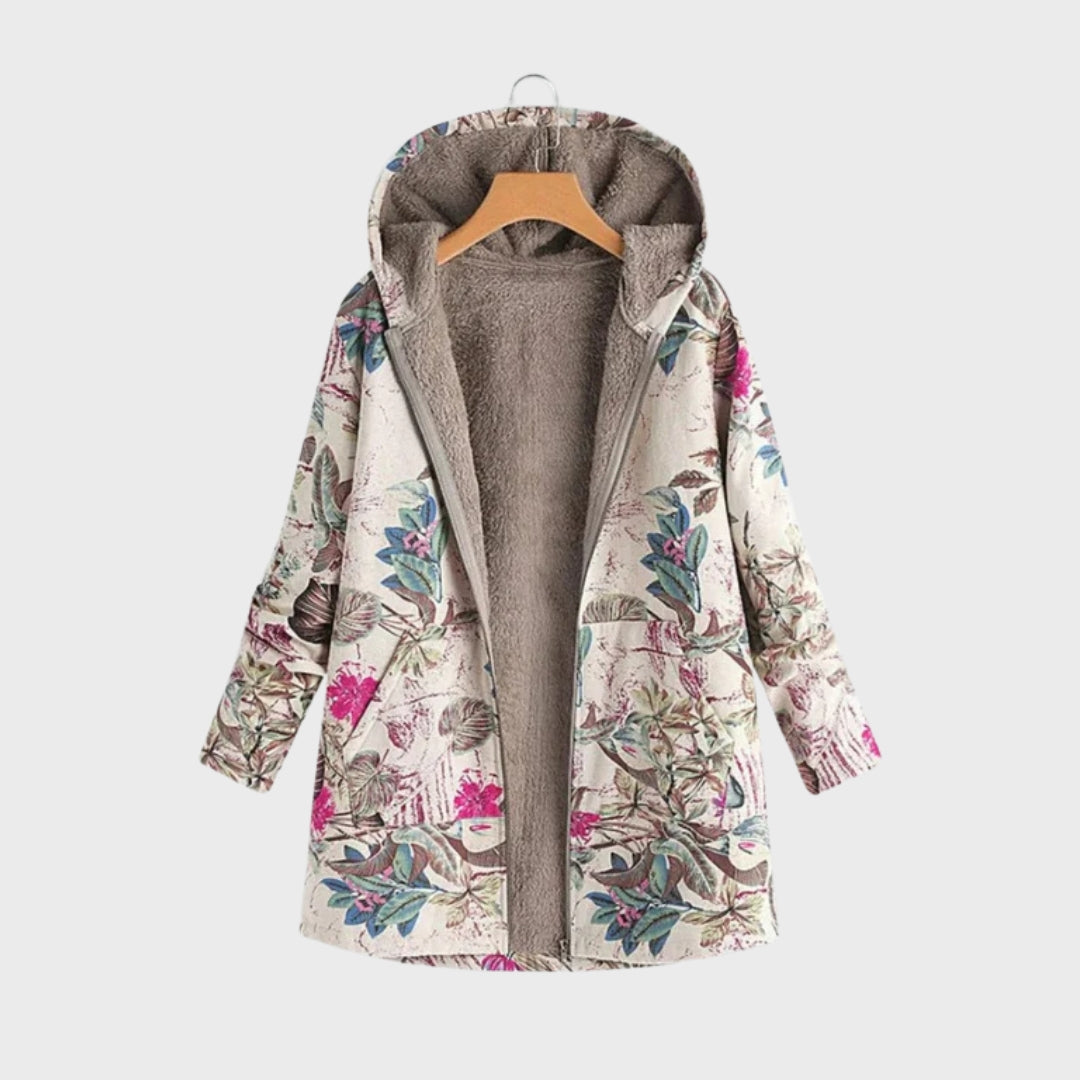 Drune | Stylische Blumen Fleecejacke