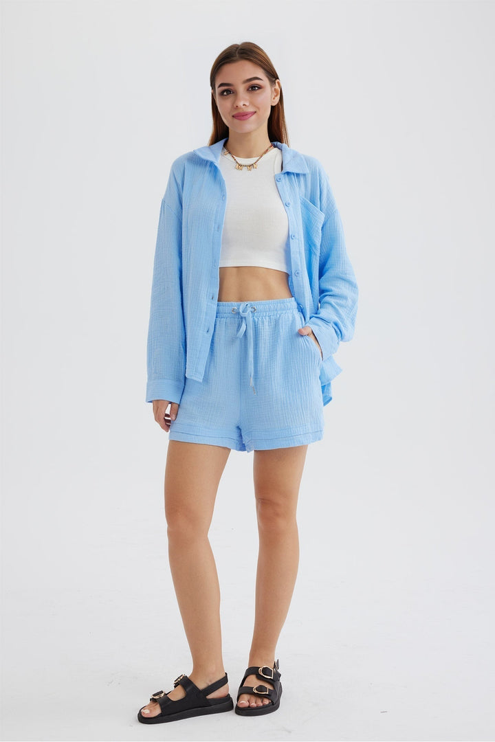 Drune | Passforma Langarmshirt und Passende Shorts für Frauen Siena