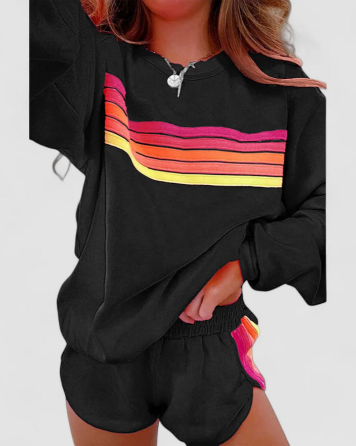 Drune | Gestreiftes Pyjama-Set