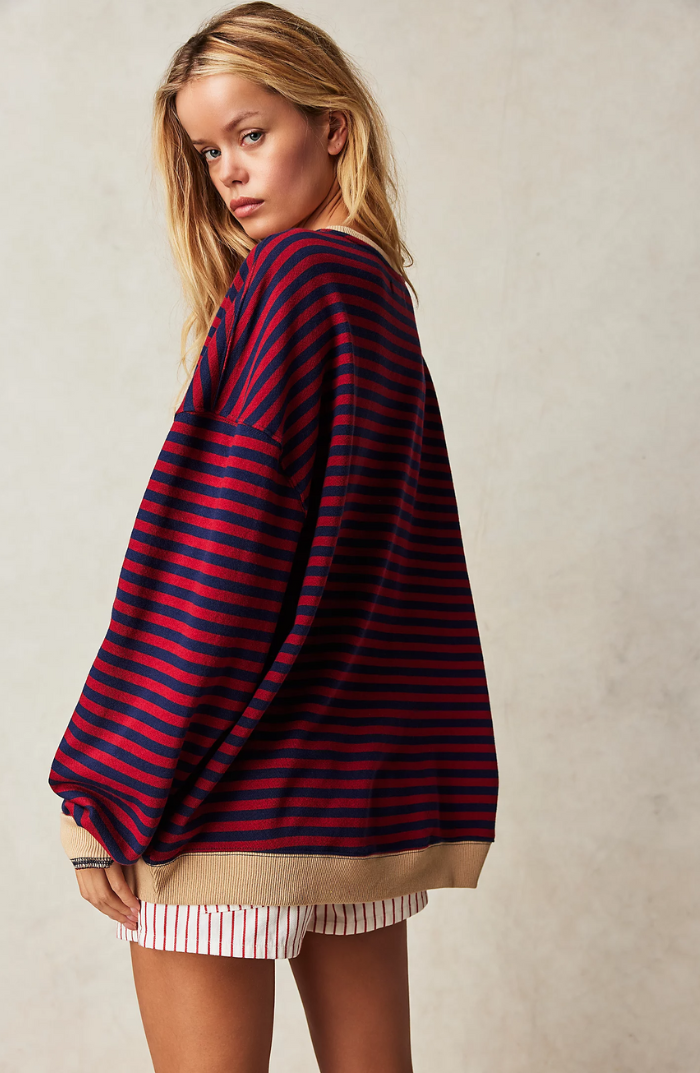 Drune | Gestreifter Strickpullover