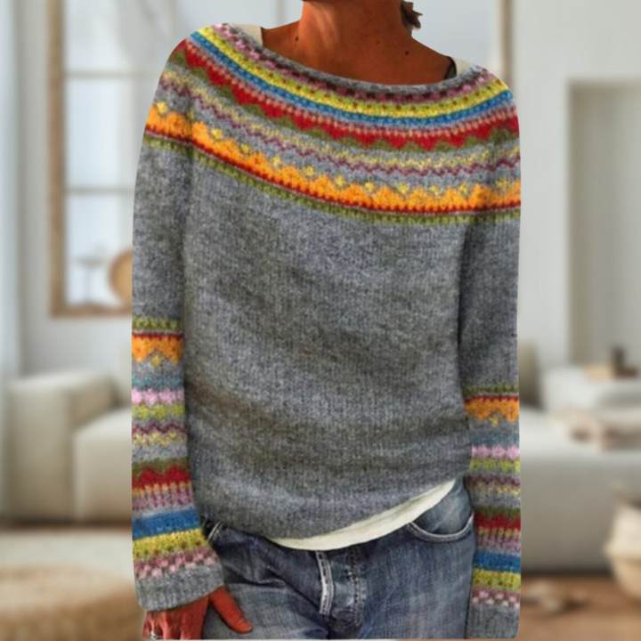 Drune | Long-sleeved printed retro sweater
