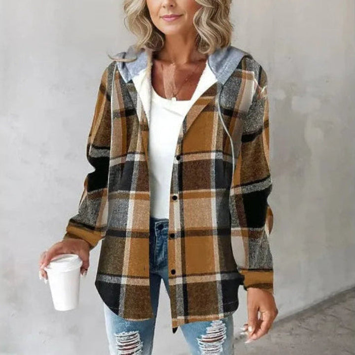 Drune | Kariertes Kapuzen-Sommerjacke für Damen