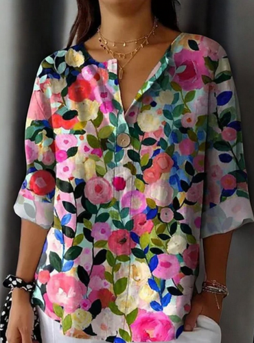 Drune | Elegante Blumenbluse
