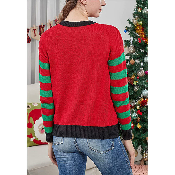 Damen Weihnachtspullover mit Tiermotiven, gestrickt