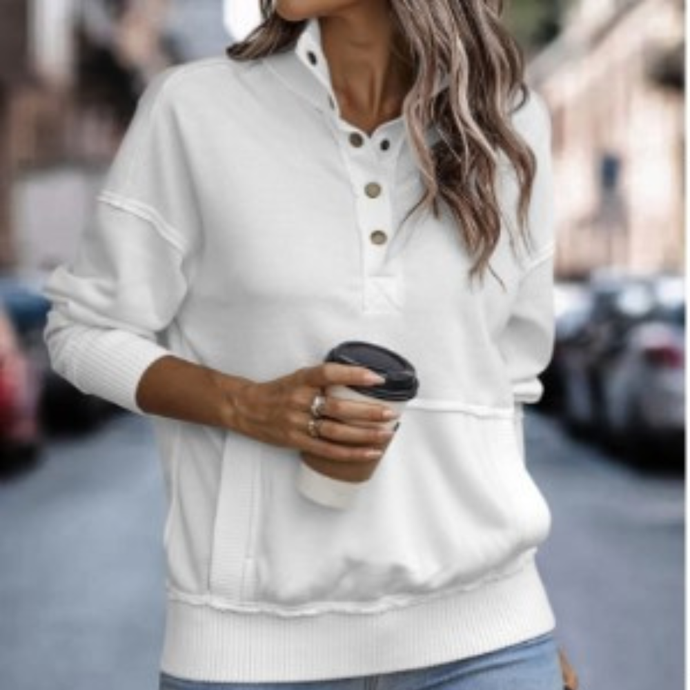 Drune | Pullover Bequem & Basic Lange Ärmel Weicher Stoff