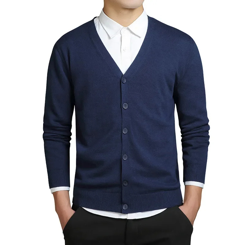 Drune | Herren Strickjacke Mit Knöpfen, V-ausschnitt, Leichtes Material, Slim Fit Design