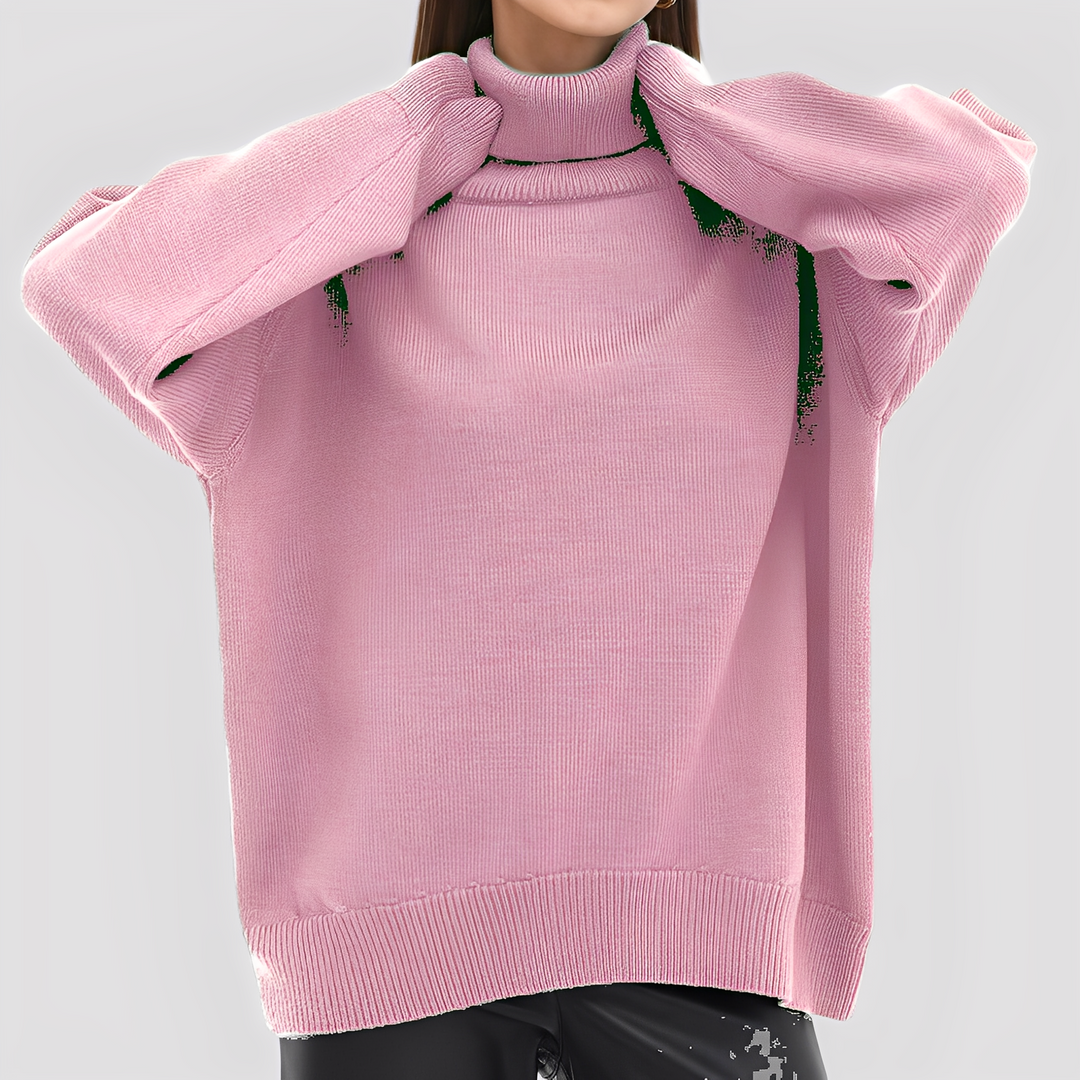 Drune | Einfacher, übergroßer Rollkragenpullover für Damen