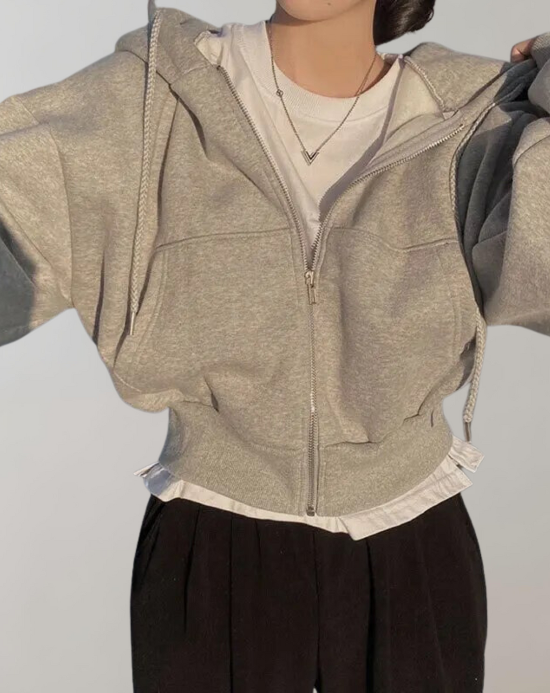 Drune - Frauen Solid Hooded Sweatshirt