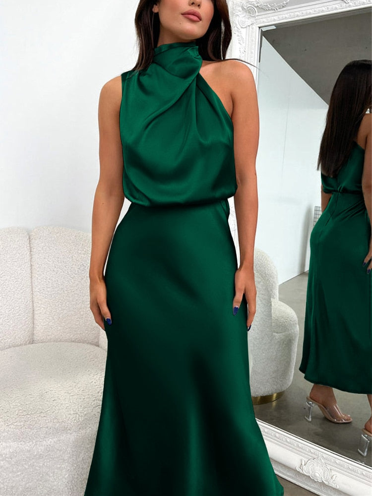 Drune | Seidenkleid mit Fleckendesign für Damen
