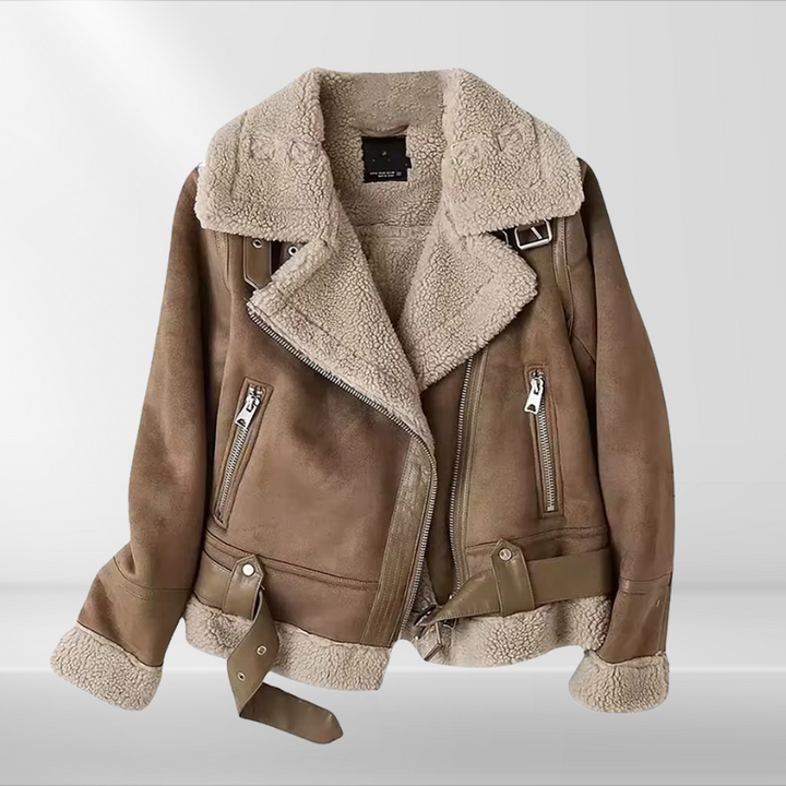Drune | Damen-Sherpa-Bomberjacke