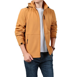 Drune | Wasserdichte Softshell-Casual-Jacke mit verstellbarer Kapuze für Herren - Perfekt für Outdoor-Aktivitäten im Herbst/Winter