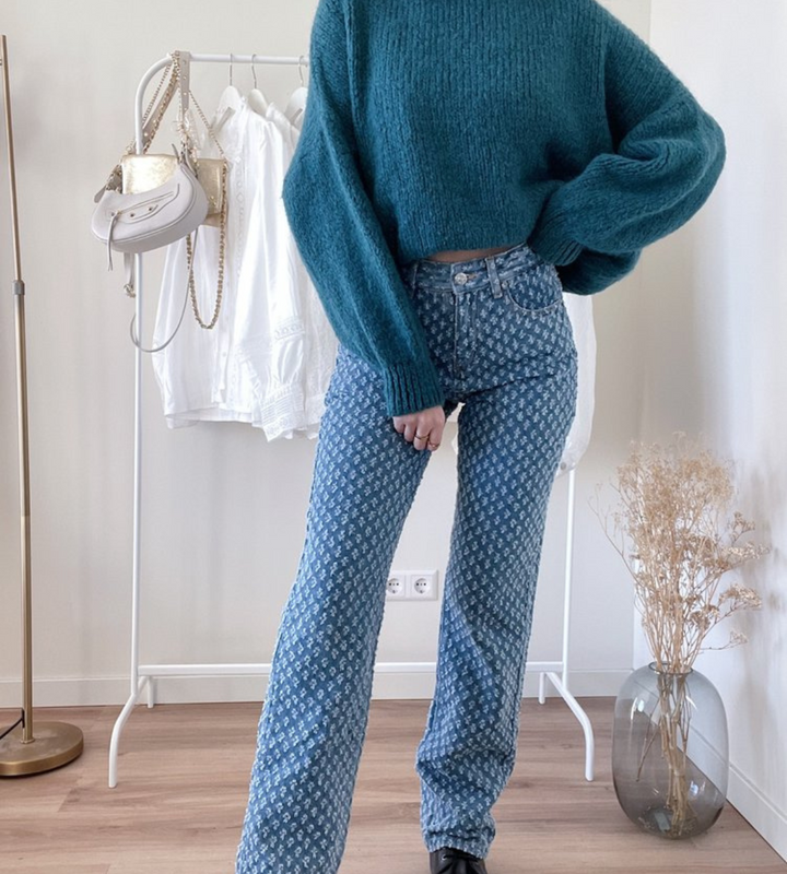 Drune | Stylische Jeans mit Rautenmuster