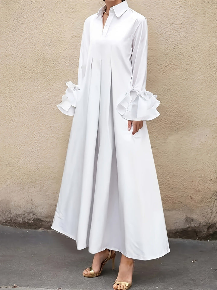 Damen Lange Hemdblusenkleid Drune