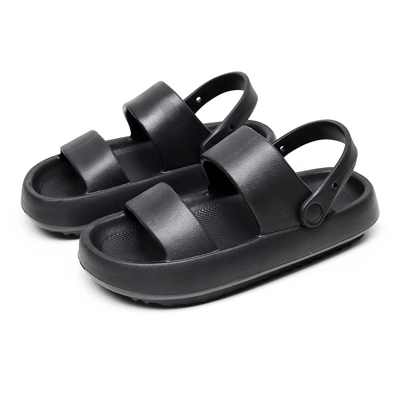 Drune | Orthopädische Sandalen Comfort Plus Pantoletten mit Doppelriemen Gepolsterte, Lässige Slip-On-Sandalen