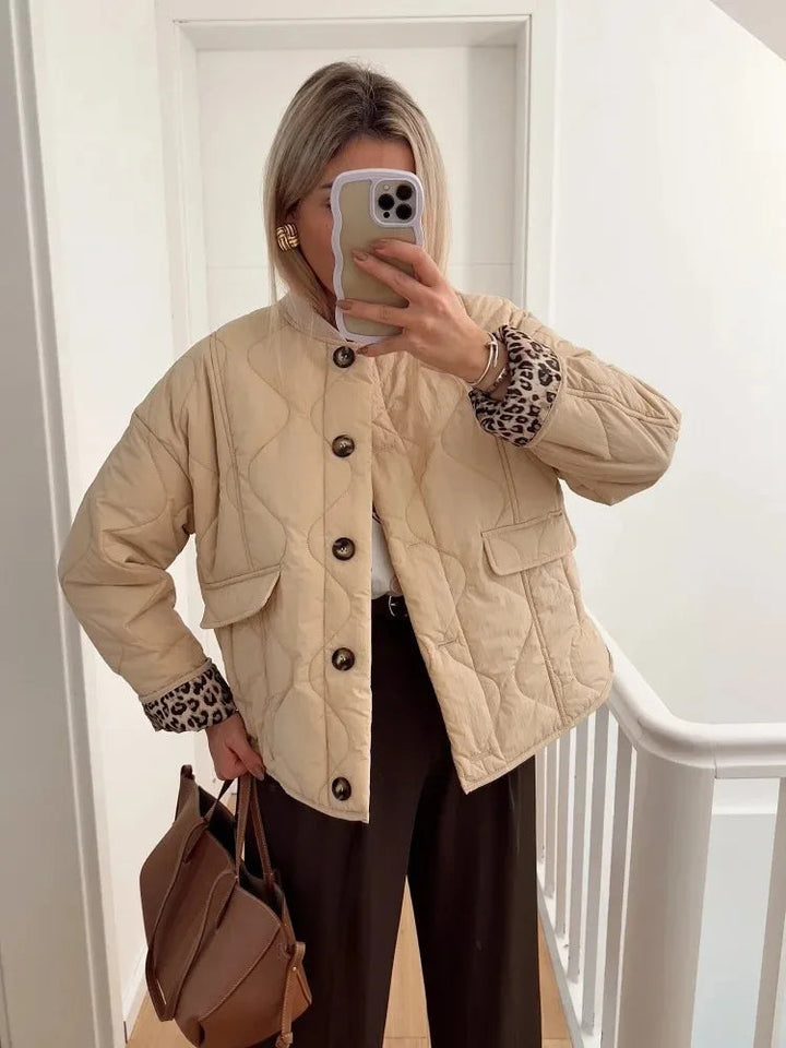 Drune | Jacke mit Leopardenfutter für Damen