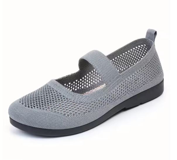 Drune | Orthopädische Luftige Gestrickte Riemenflachschuhe