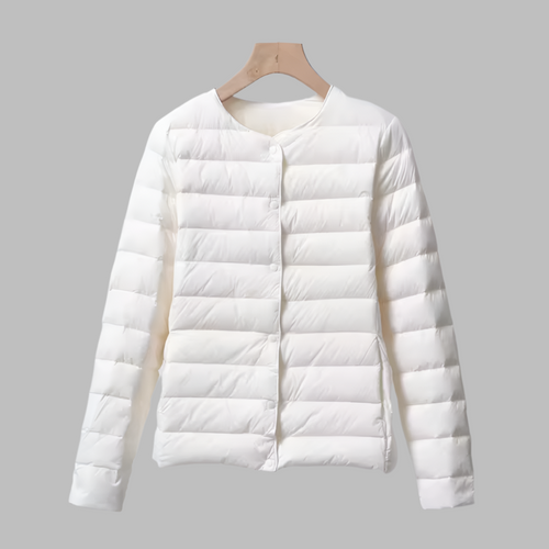 Drune | Tragbare wattierte Jacke ohne Kragen für Frühling und Winter